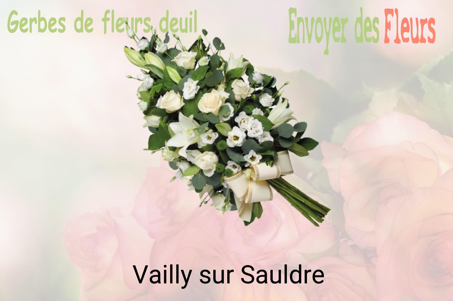 Gerbe de fleurs de deuil livrée à Vailly-sur-Sauldre